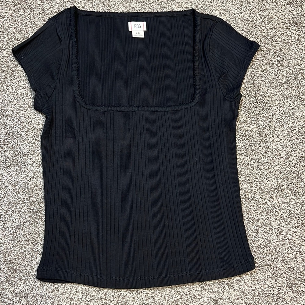 BDG Square Neck Short Sleeve Top